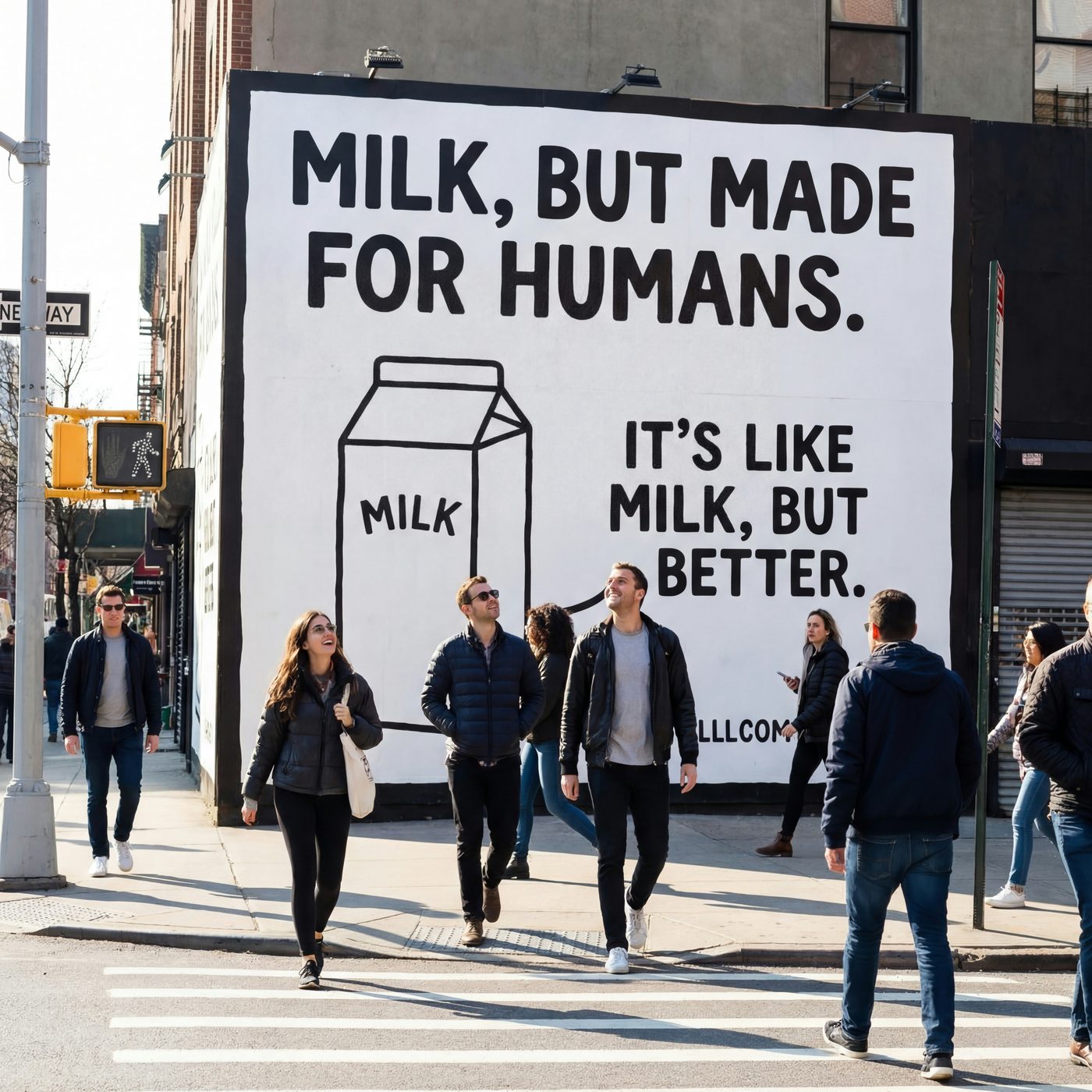 A street billboard for a consumer brand.